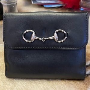 Authentic Gucci Horse Bit bifold leather wallet - EUC